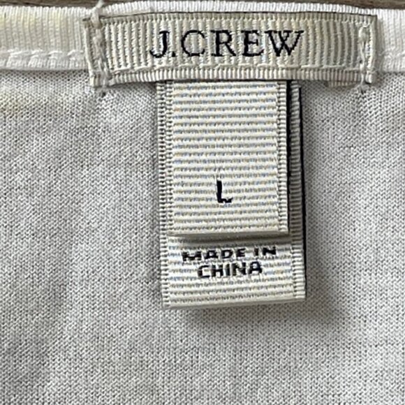 J. CREW White Sleeveless Eyelet Dot Top - Size Large - Picture 4 of 5